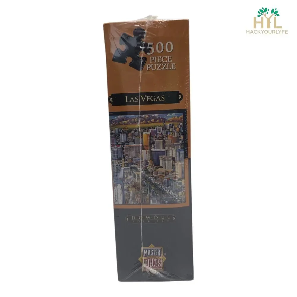 Dowdle Las Vegas 500 Piece Jigsaw Puzzle 18x24 Folk Art Eric Dowdle City Toy New